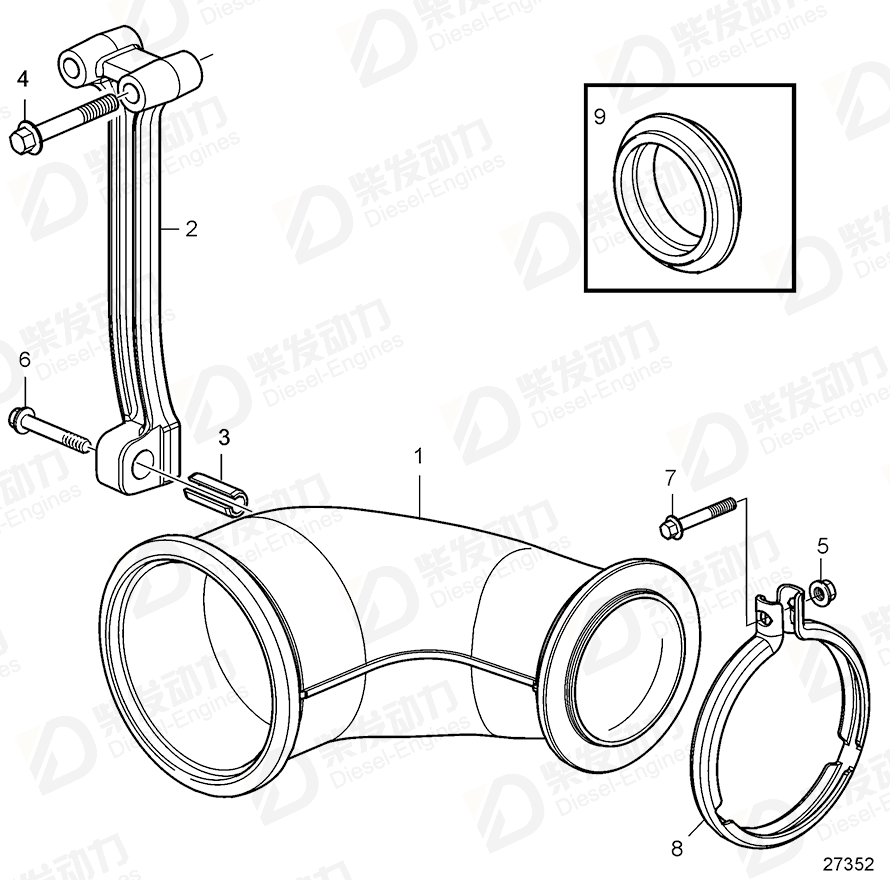 VOLVO Spring pin 976515 Drawing